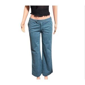Pulp mid rise mineral blue flare pants M